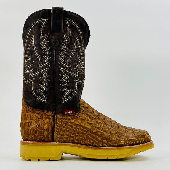 Dingo Western Boot Death Valley Crocodile 'Tan' DI608 size 11 - Picture 1 of 7